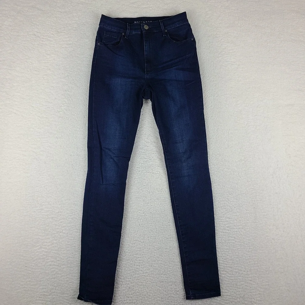 Mott & Bow Jeans Womens 28x30 Blue High Rise‎ Skinny Dark Wash Denim
